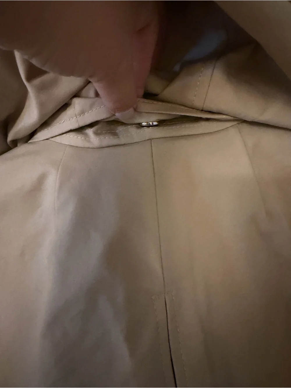 J. Crew Women's Petite Beige Double-Breasted Trench Coat with Hood